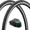 Schwalbe Set 2 Pneus Souples Pro One Evolution 28" + Sacoche De Selle Route
