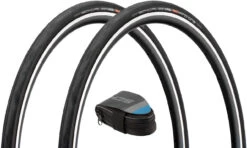 Schwalbe Set 2 Pneus Souples Pro One Evolution 28" + Sacoche De Selle Route